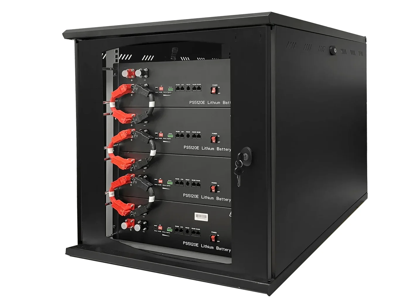Several PS5120E modules stacked in a 19-inch rack